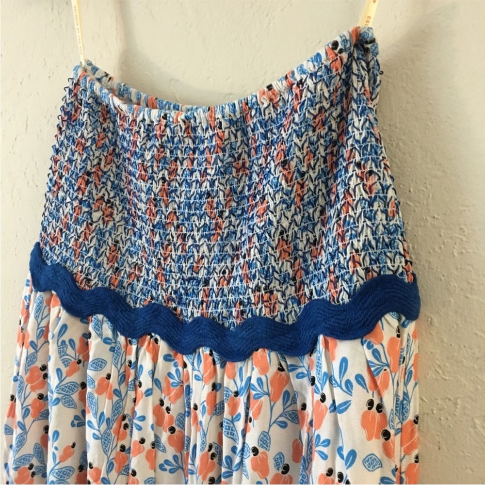 Farm Rio x Anthropologie Blue Ruffled Printed Tapestry Maxi Skirt - Picture 7 of 12